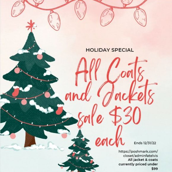 Men/Women SALE, SALE, SALE ALL JACKETS AND COATS CURRENTLY PRICED UNDER $99